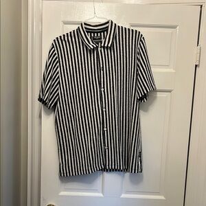 Todd Snyder Midnight and White Striped Men's Shirt